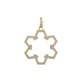 Aura Flow Pendant 30 mm by Donydo – centered yellow gold diamond face
