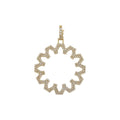 Aura Grace Pendant 30 mm by Donydo – centered yellow gold diamond face