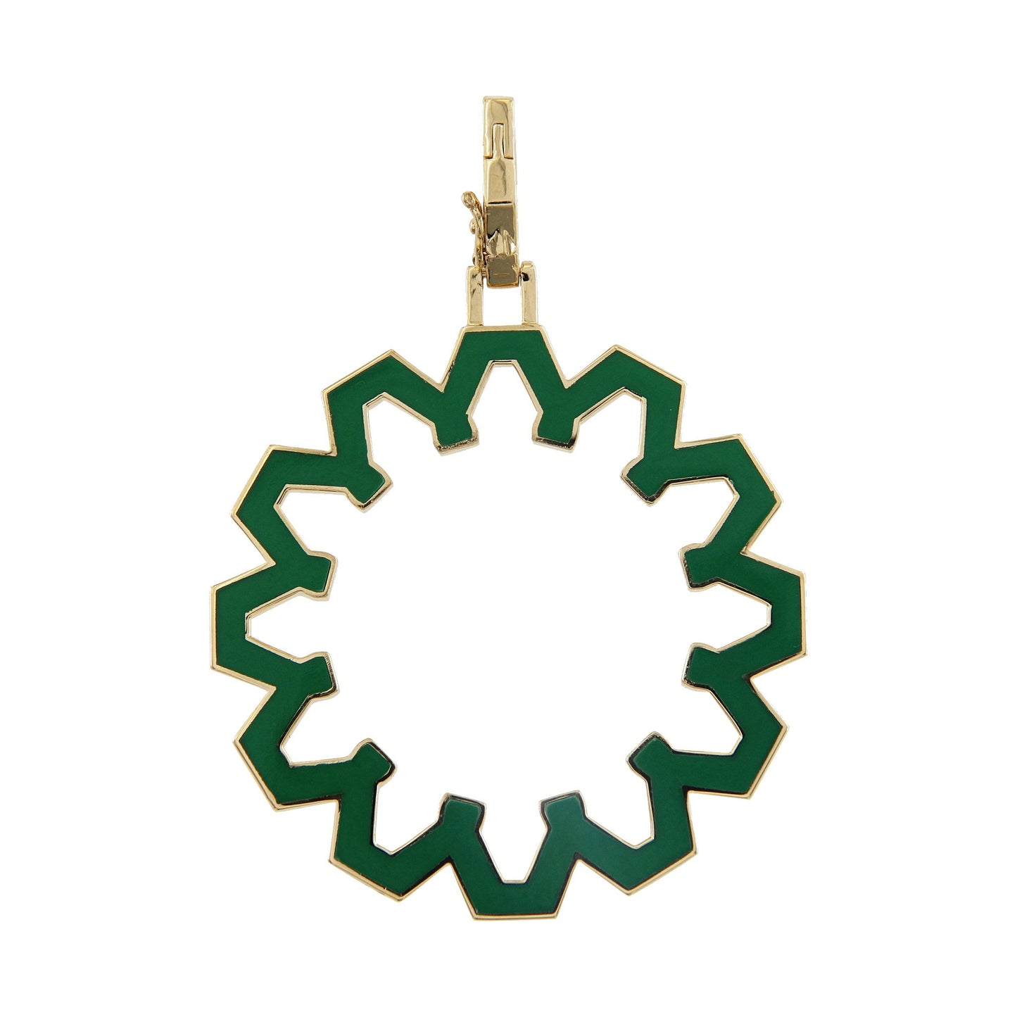 Aura Grace Pendant 30 mm by Donydo – Yellow Gold Enamel face