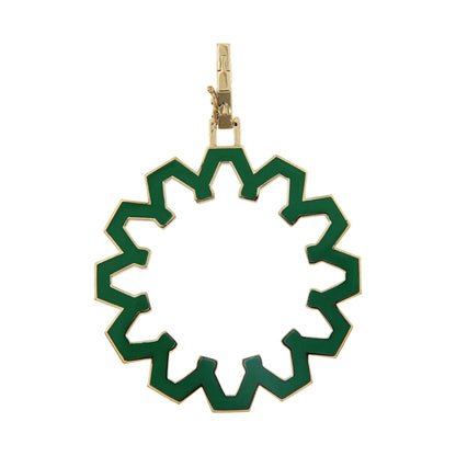 Aura Grace Pendant 30 mm by Donydo – Yellow Gold Enamel face