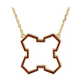 Aura Grounded Necklace 15 mm by Donydo – Yellow Gold Enamel face