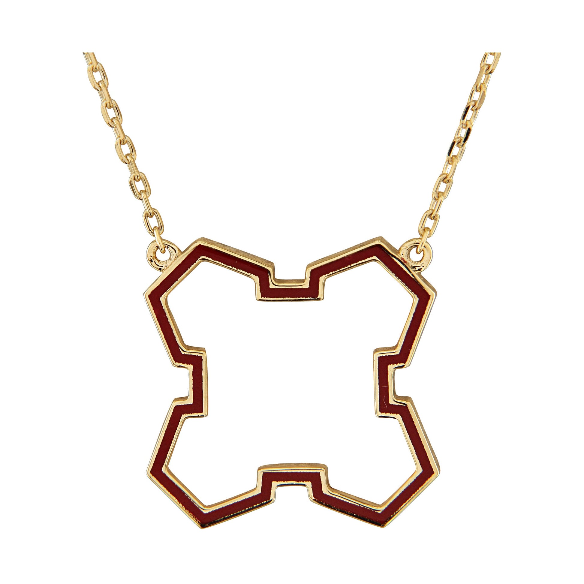 Aura Grounded Necklace 15 mm by Donydo – Yellow Gold Enamel face
