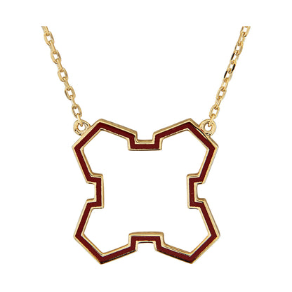 Aura Grounded Necklace 15 mm by Donydo – Yellow Gold Enamel face