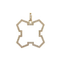 Aura Grounded Pendant 30 mm by Donydo – centered yellow gold diamond face