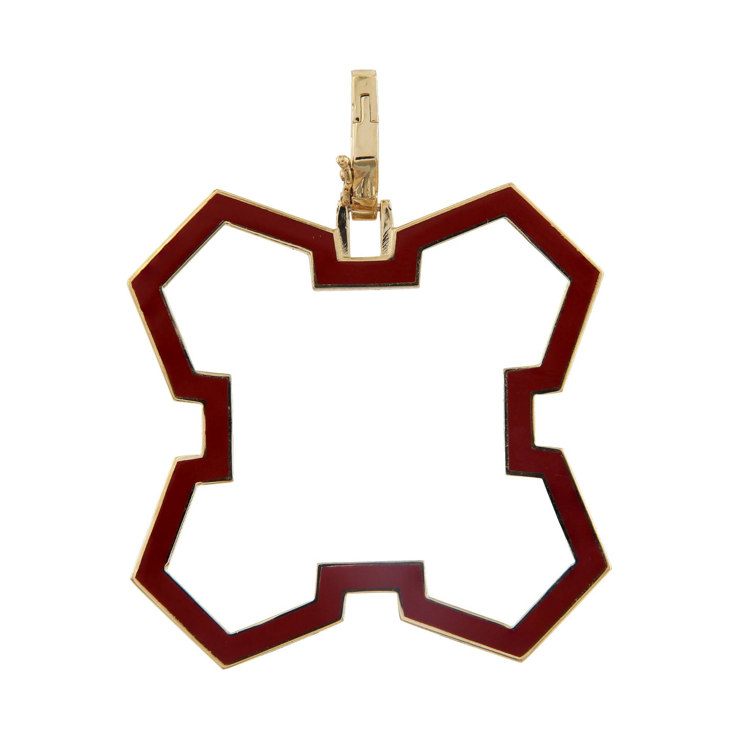 Aura Grounded Pendant 30 mm by Donydo – Yellow Gold Enamel face