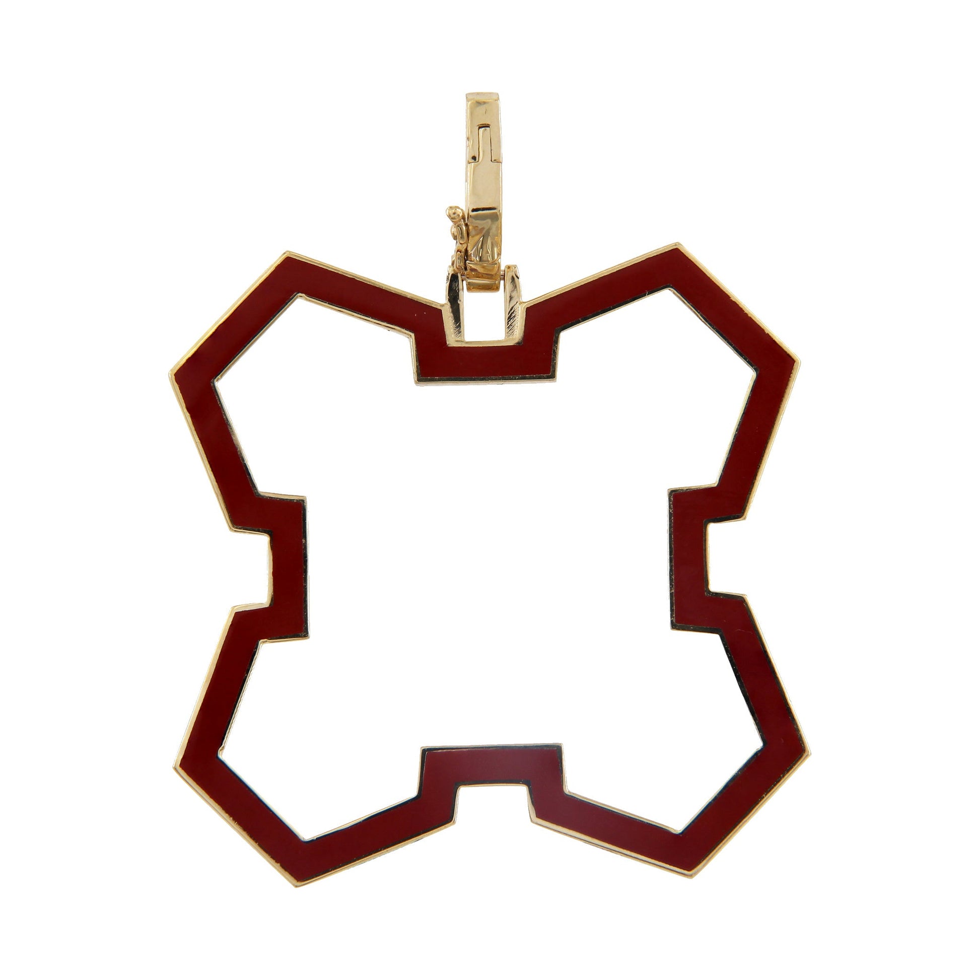 Aura Grounded Pendant 30 mm by Donydo – Yellow Gold Enamel face