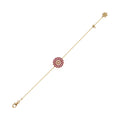 Donydo Aura Pure bracelet in 18K yellow gold with lavender enamel