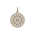 Aura Pure Pendant 30 mm by Donydo – centered yellow gold diamond face