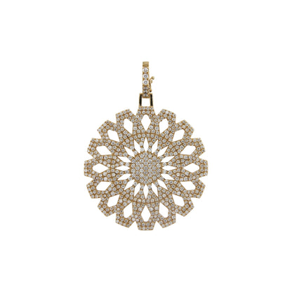 Aura Pure Pendant 30 mm by Donydo – centered yellow gold diamond face