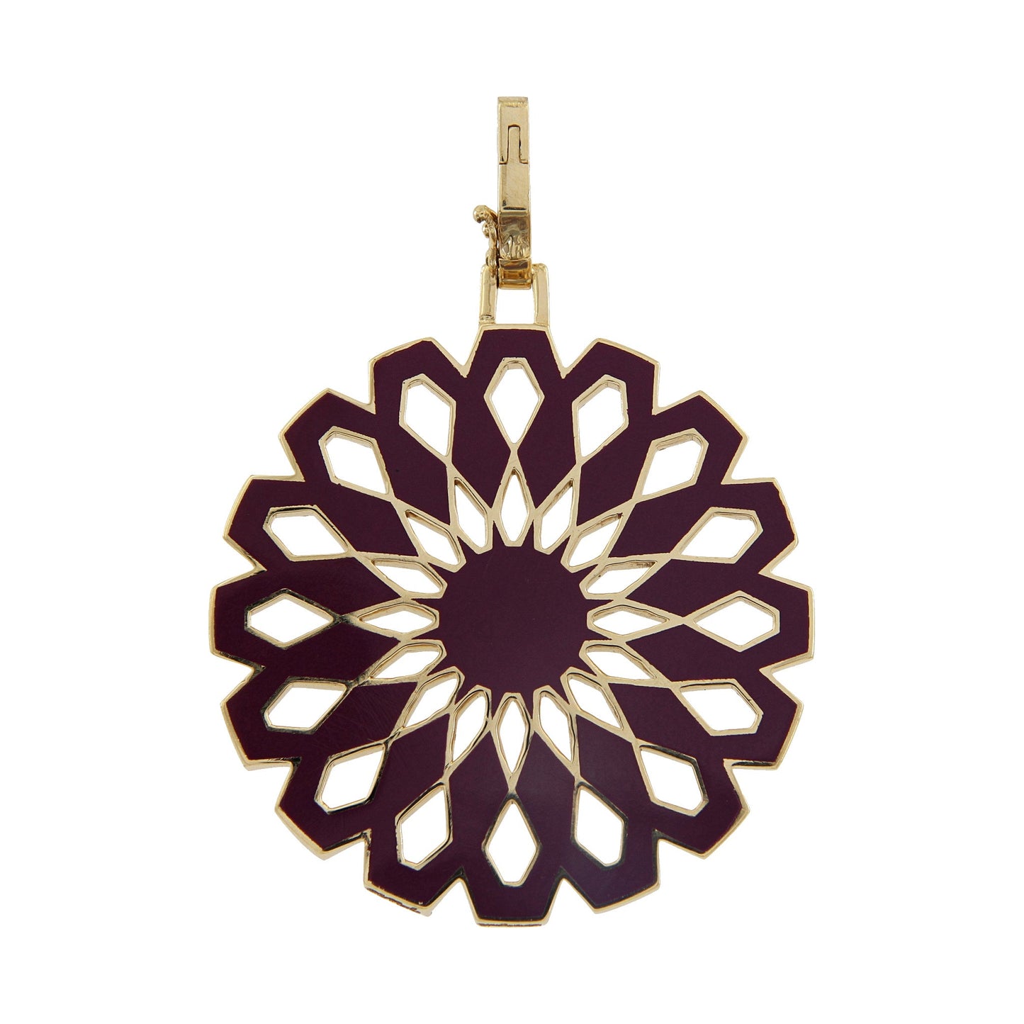 Aura Pure Pendant 30 mm by Donydo – Yellow Gold Enamel face