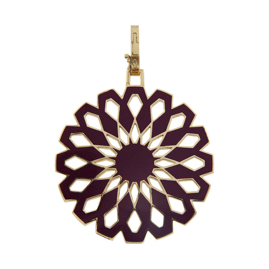 Aura Pure Pendant 30 mm by Donydo – Yellow Gold Enamel face