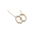 Aura Vision Necklace 15 mm by Donydo – centered yellow gold diamond face