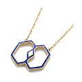 Aura Vision Necklace 15 mm by Donydo – Yellow Gold Enamel face