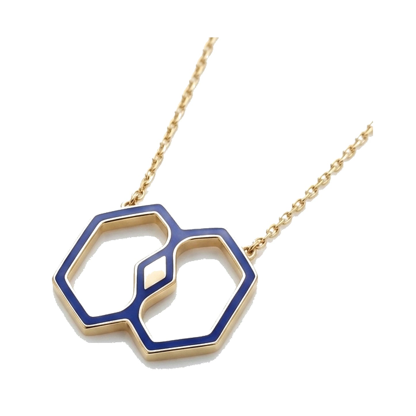 Aura Vision Necklace 15 mm by Donydo – Yellow Gold Enamel face