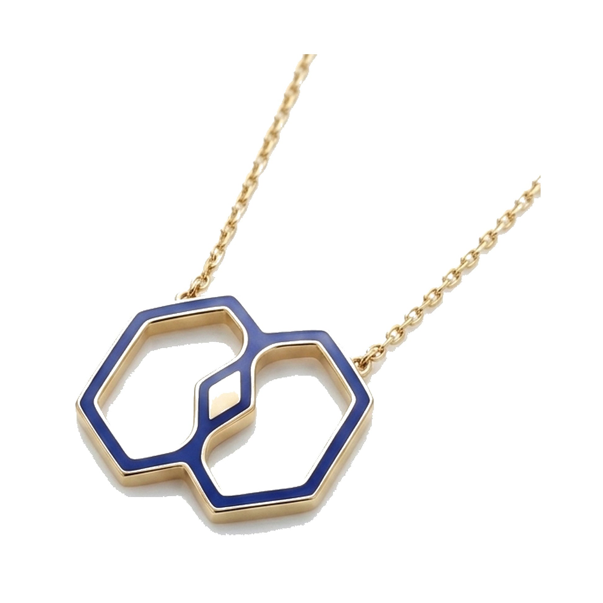 Aura Vision Necklace 15 mm by Donydo – Yellow Gold Enamel face