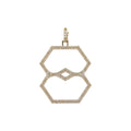 Aura Vision Pendant 30 mm by Donydo – centered yellow gold diamond face