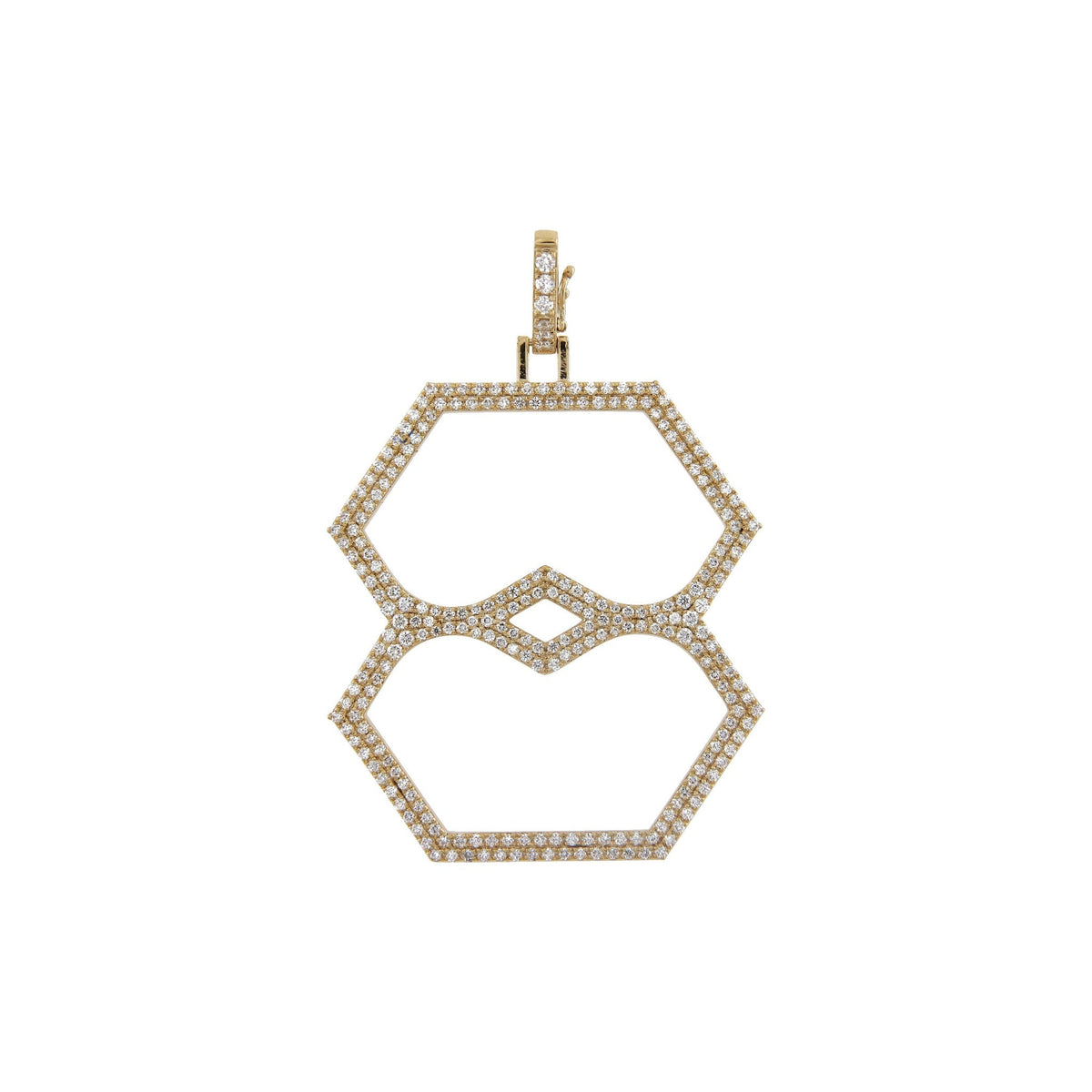 Aura Vision Pendant 30 mm by Donydo – centered yellow gold diamond face