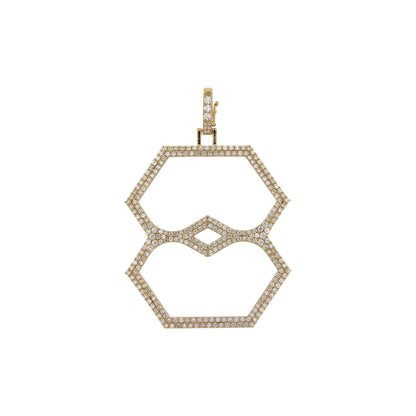 Aura Vision Pendant 30 mm by Donydo – centered yellow gold diamond face