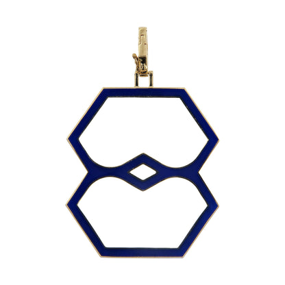Aura Vision Pendant 30 mm by Donydo – Yellow Gold Enamel face