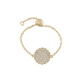 AuraAlign Clarity Ring by Donydo – centered yellow gold diamond face
