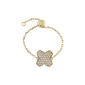 AuraAlign Grounded Ring by Donydo – centered yellow gold diamond face