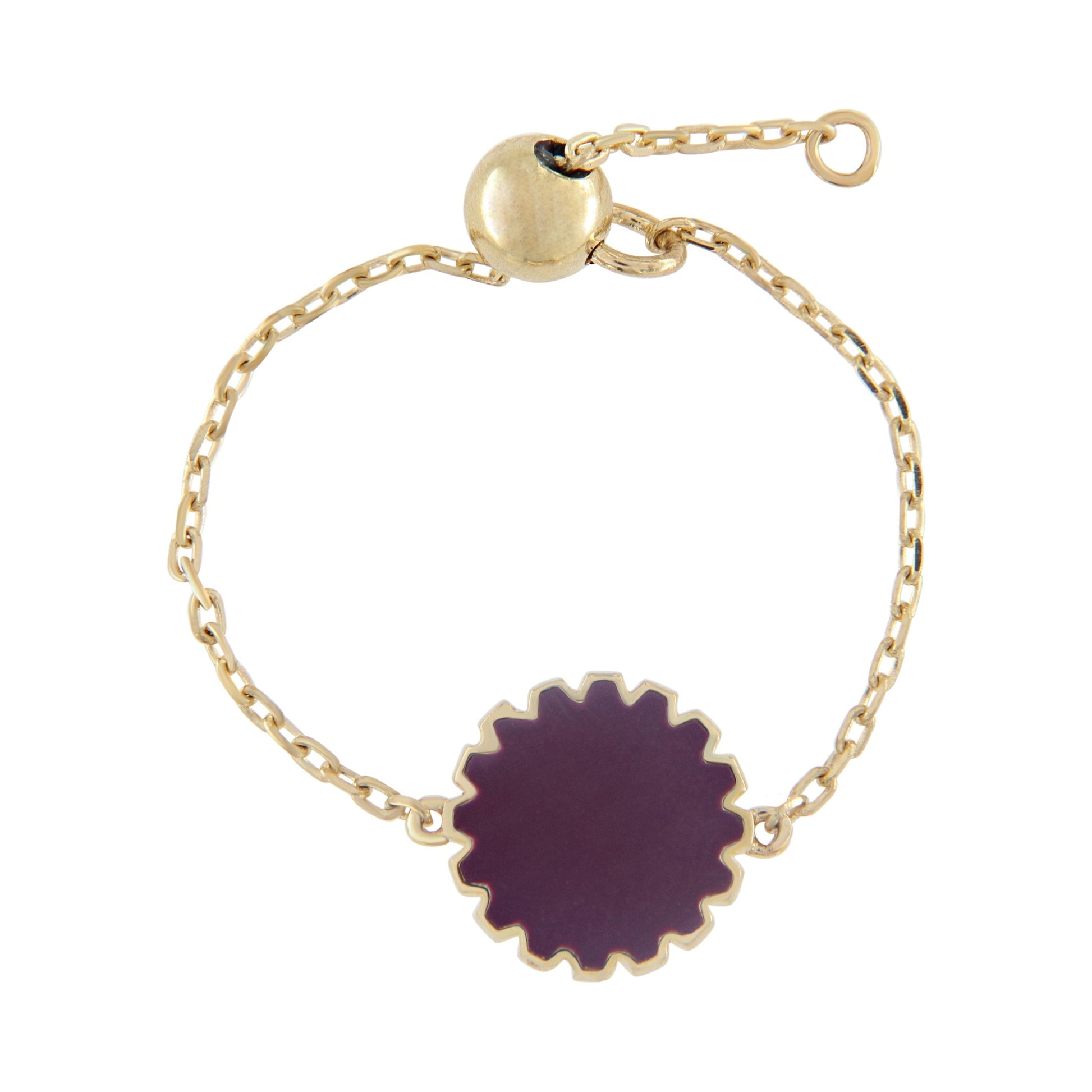 AuraAlign Pure Ring by Donydo – Yellow Gold Enamel face