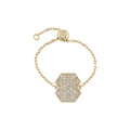 AuraAlign Vision Ring by Donydo – centered yellow gold diamond face