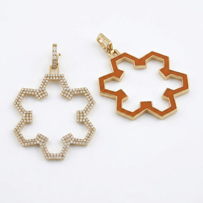 Aura Flow Pendant 30 mm – Diamonds & Enamel by Donydo – product image 3