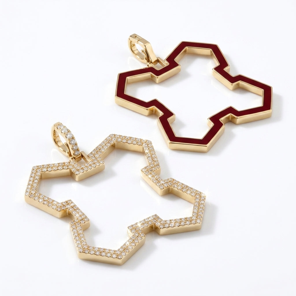 Aura Grounded Pendant 30 mm – Diamonds by Donydo – product image 3