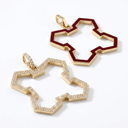 Aura Grounded Pendant 30 mm – Diamonds by Donydo – product image 3