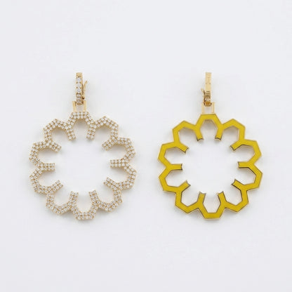 Aura Shine Pendant 30 mm – Diamonds & Enamel by Donydo – product image 2