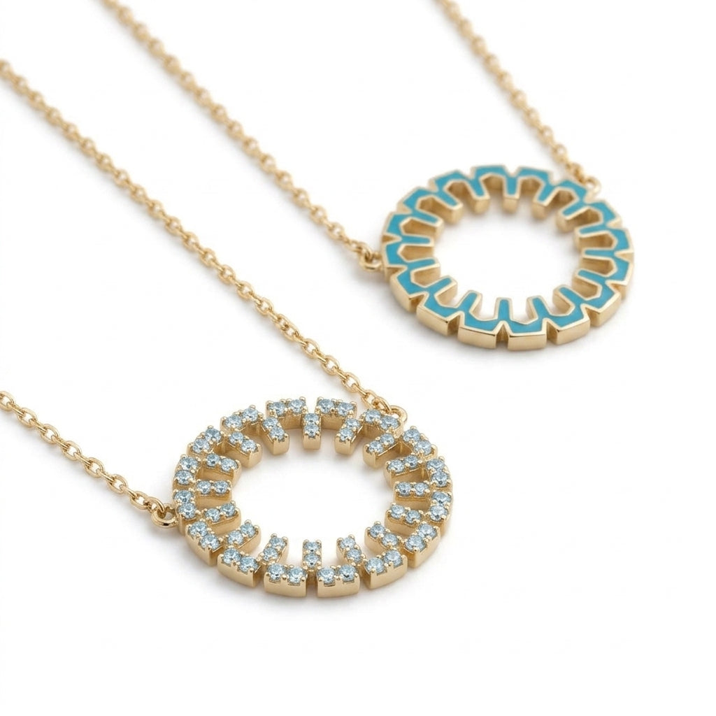 Marea Clarity Necklace – Blue Topaz & 18K Gold by Donydo – product image 2