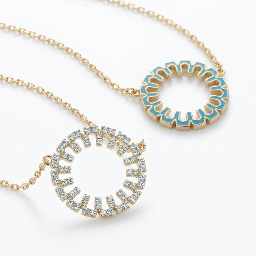 Marea Clarity Necklace – Blue Topaz & 18K Gold by Donydo – product image 3