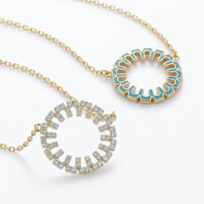 Marea Clarity Necklace – Blue Topaz & 18K Gold by Donydo – product image 3