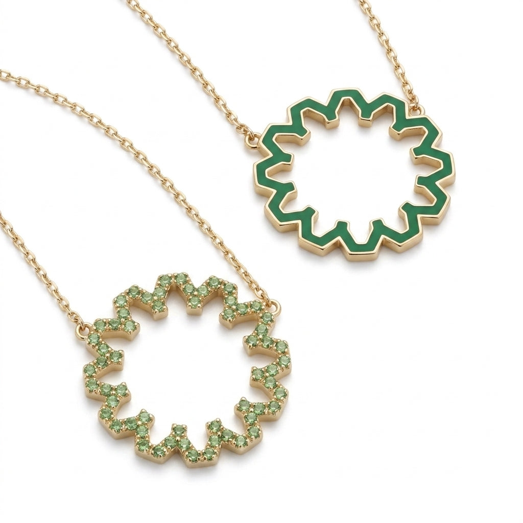 Marea Grace Necklace – Tzavorite & 18K Gold by Donydo – product image 2