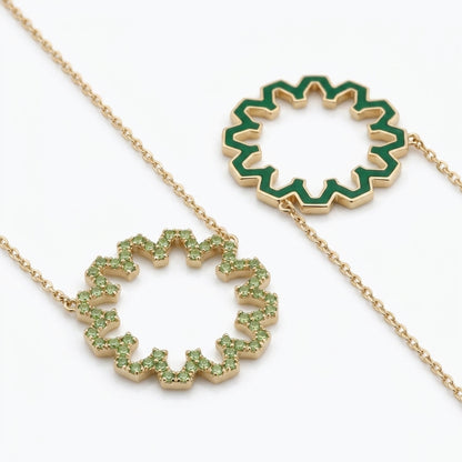 Marea Grace Necklace – Tzavorite & 18K Gold by Donydo – product image 3