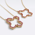 Marea Grounded Necklace – Ruby & 18K Gold by Donydo – product image 3