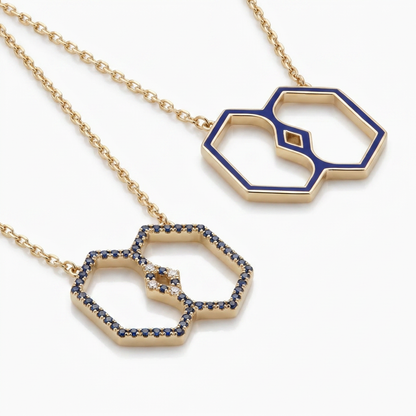 Marea Vision Necklace – Sapphire & Diamonds by Donydo – product image 2