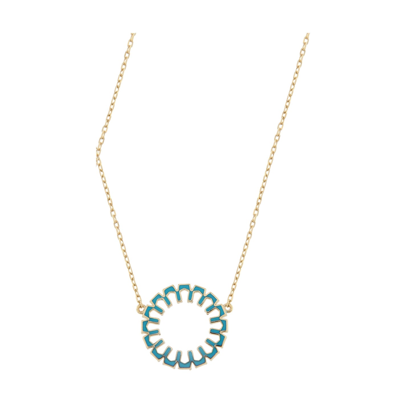 Marea Clarity Necklace by Donydo – Yellow Gold Enamel face