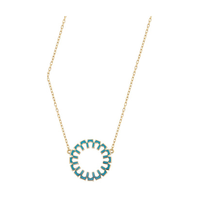 Marea Clarity Necklace by Donydo – Yellow Gold Enamel face