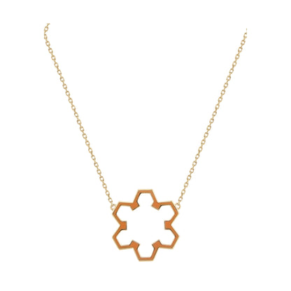 Marea Flow Necklace by Donydo – Yellow Gold Enamel face