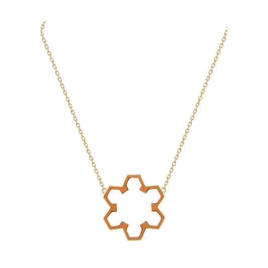 Marea Flow Necklace by Donydo – Yellow Gold Enamel face