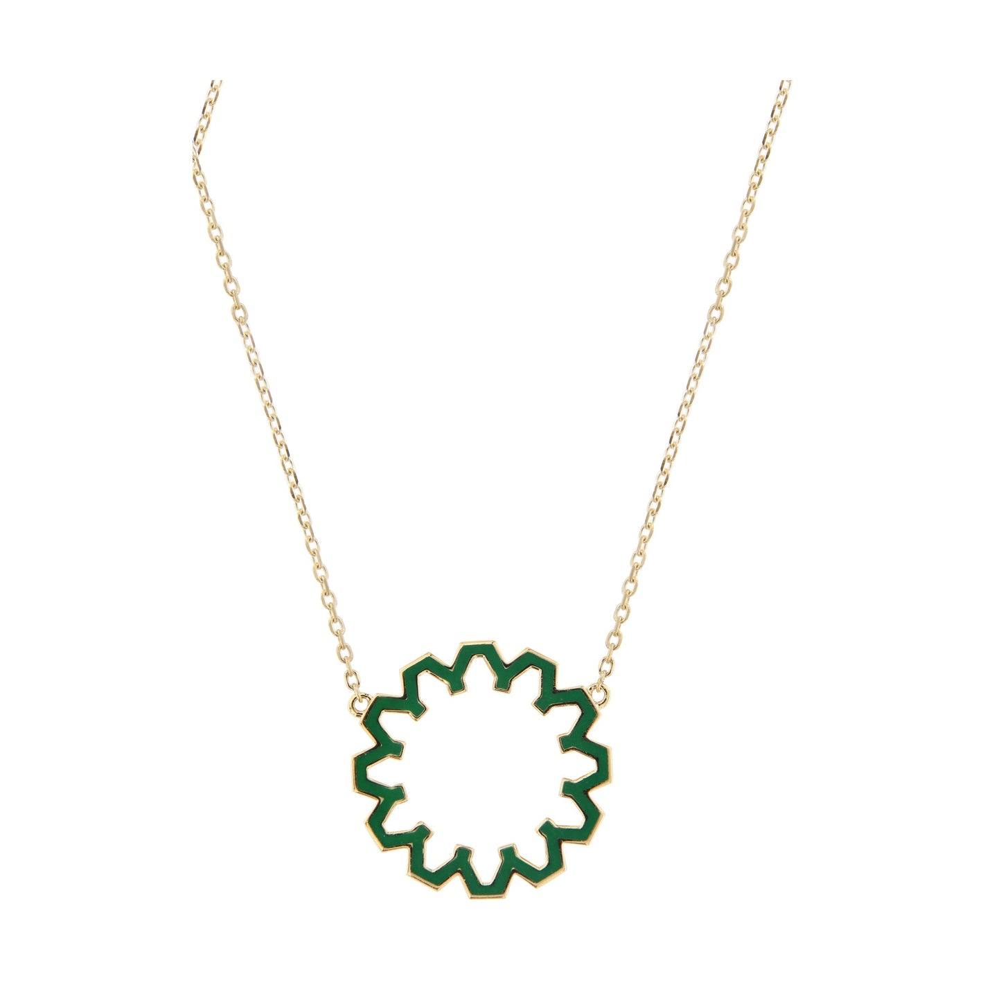 Marea Grace Necklace by Donydo – Yellow Gold Enamel face