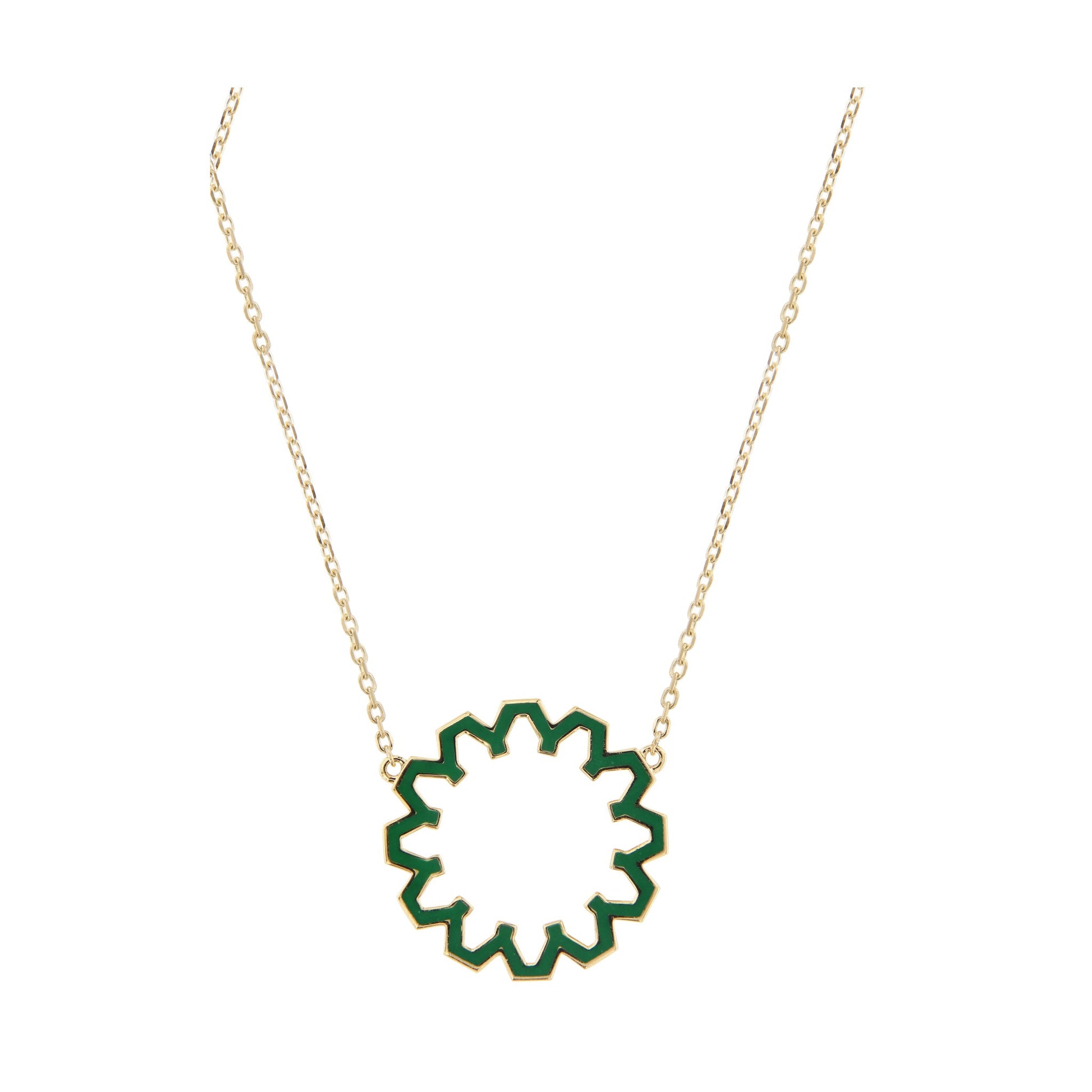 Marea Grace Necklace by Donydo – Yellow Gold Enamel face