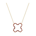 Marea Grounded Necklace by Donydo – Yellow Gold Enamel face