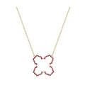 Marea Grounded Necklace by Donydo – Yellow Gold Ruby Set face