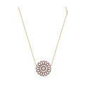 Marea Pure Necklace by Donydo – Yellow Gold Amethyst Set face