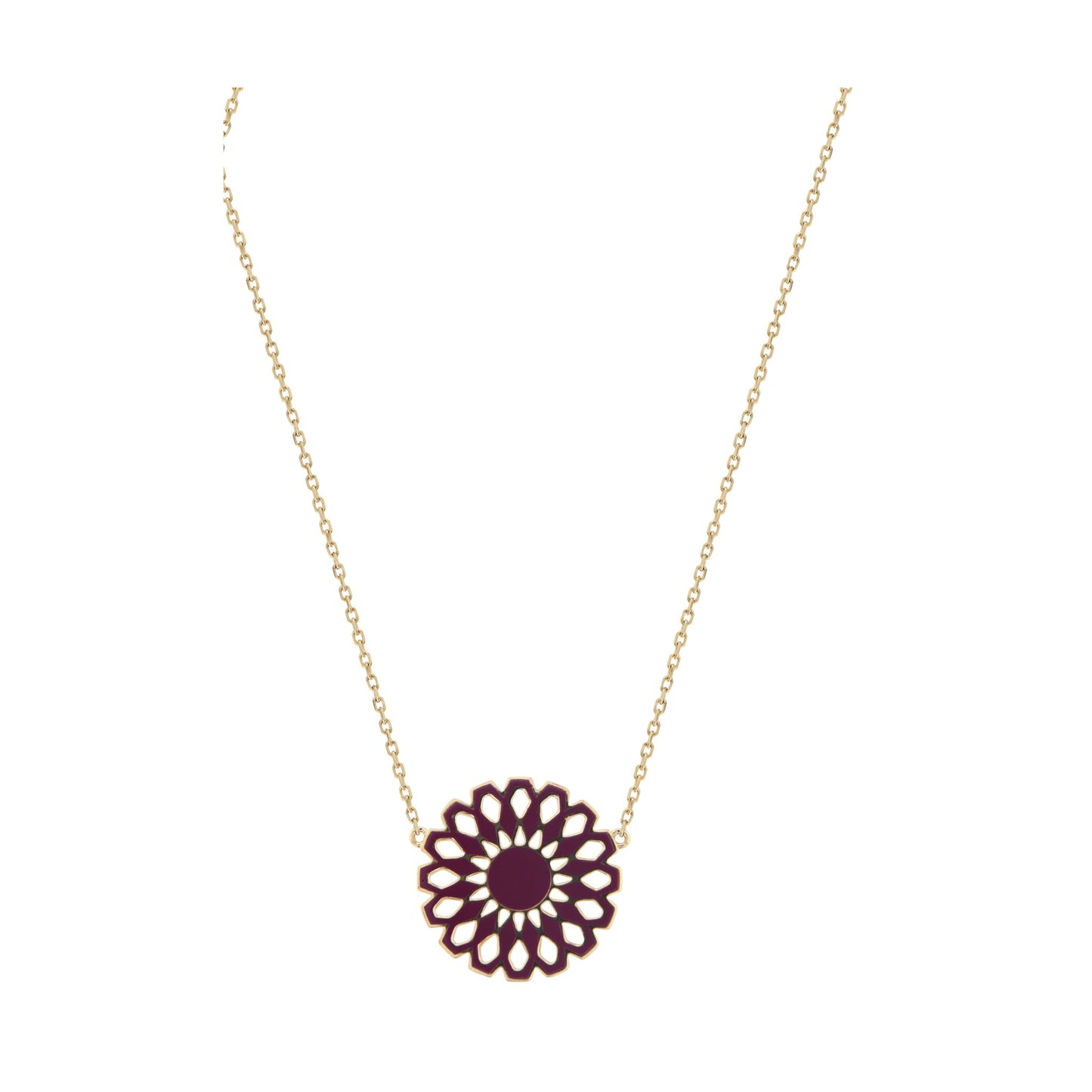 Marea Pure Necklace by Donydo – Yellow Gold Enamel face