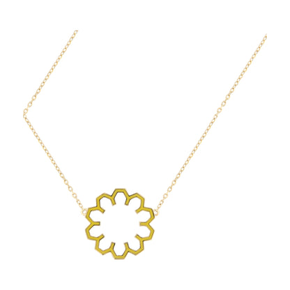 Marea Shine Necklace by Donydo – Yellow Gold Enamel face