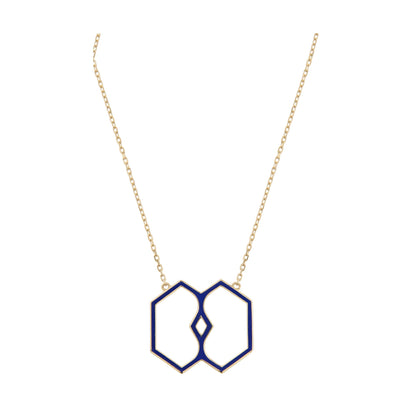 Marea Vision Necklace by Donydo – Yellow Gold Enamel face